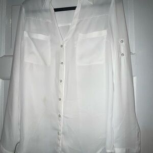 Women’s White Button-Up Shirt